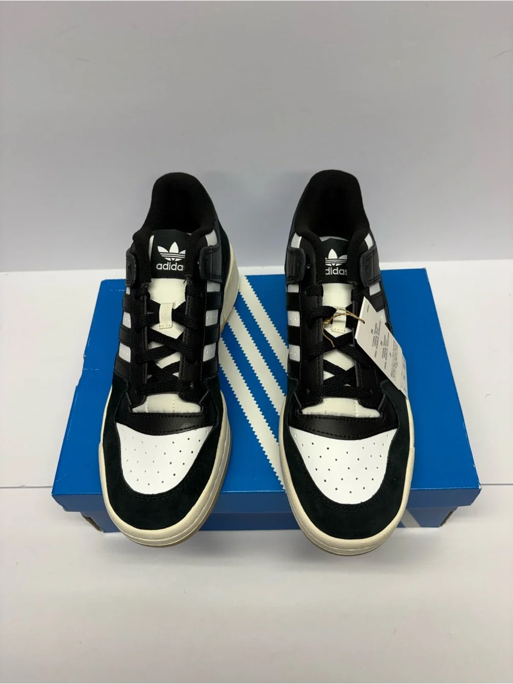 adidas Black and White Court-Inspired Low Sneakers